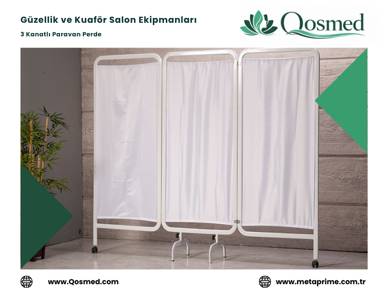 Qosmed üretimi 3 kanatlı paravan perde